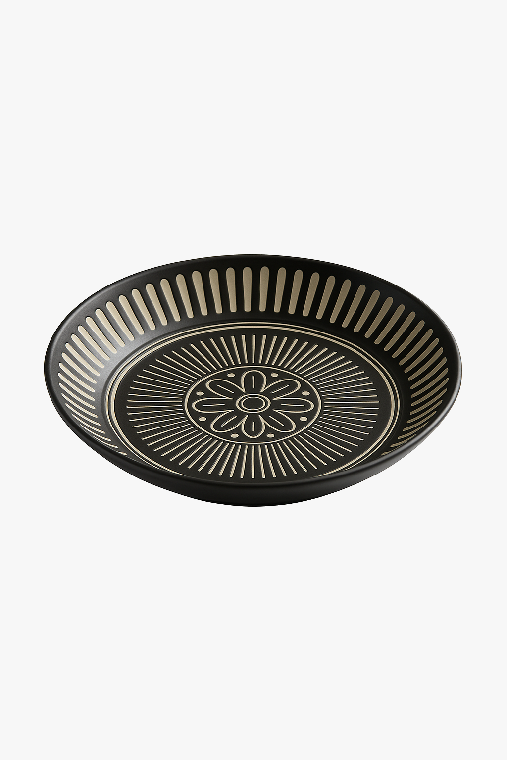 Japanese ceramic plate relief retro luxury style