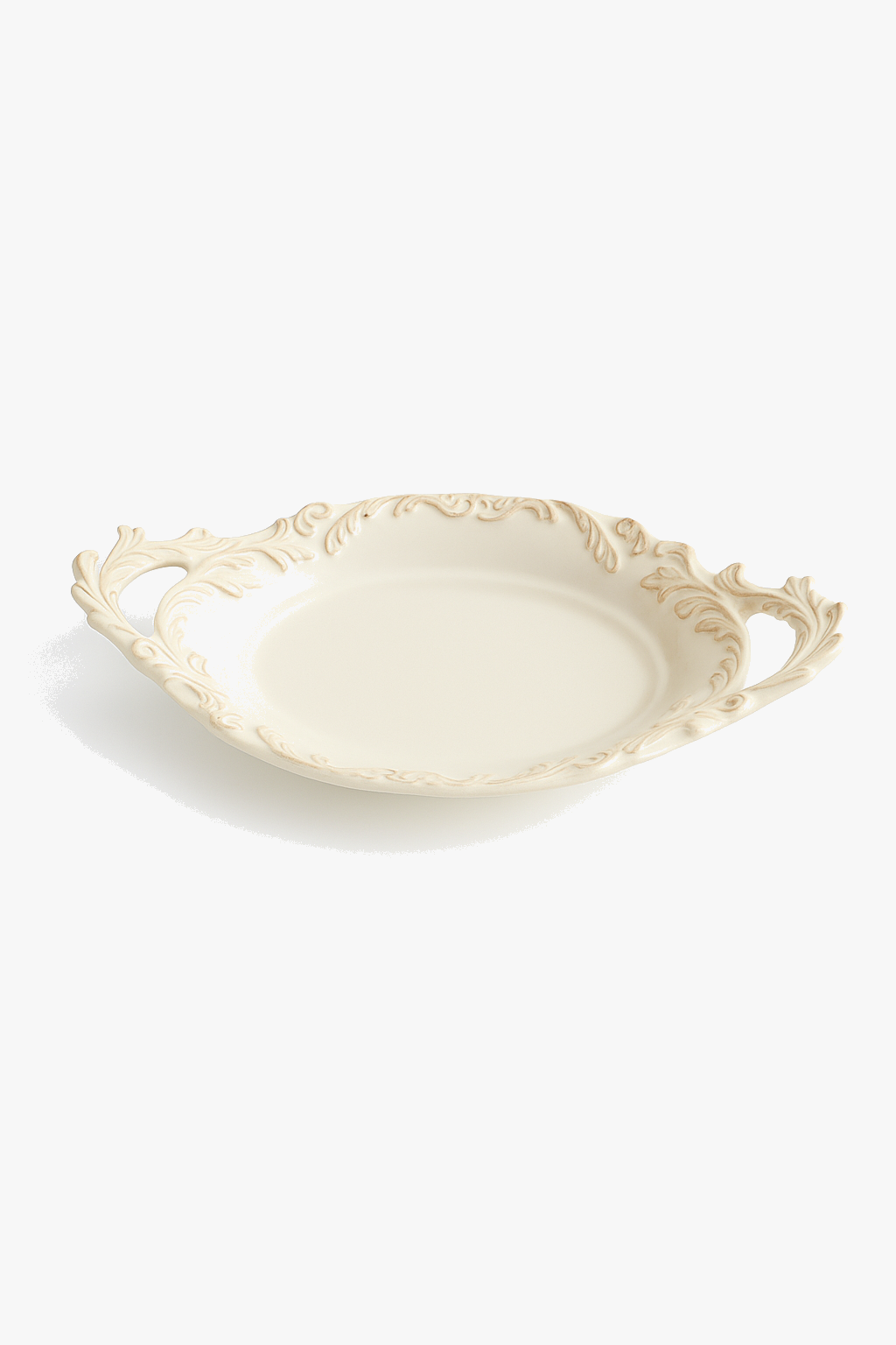 French retro ceramic plate for dessert pasta