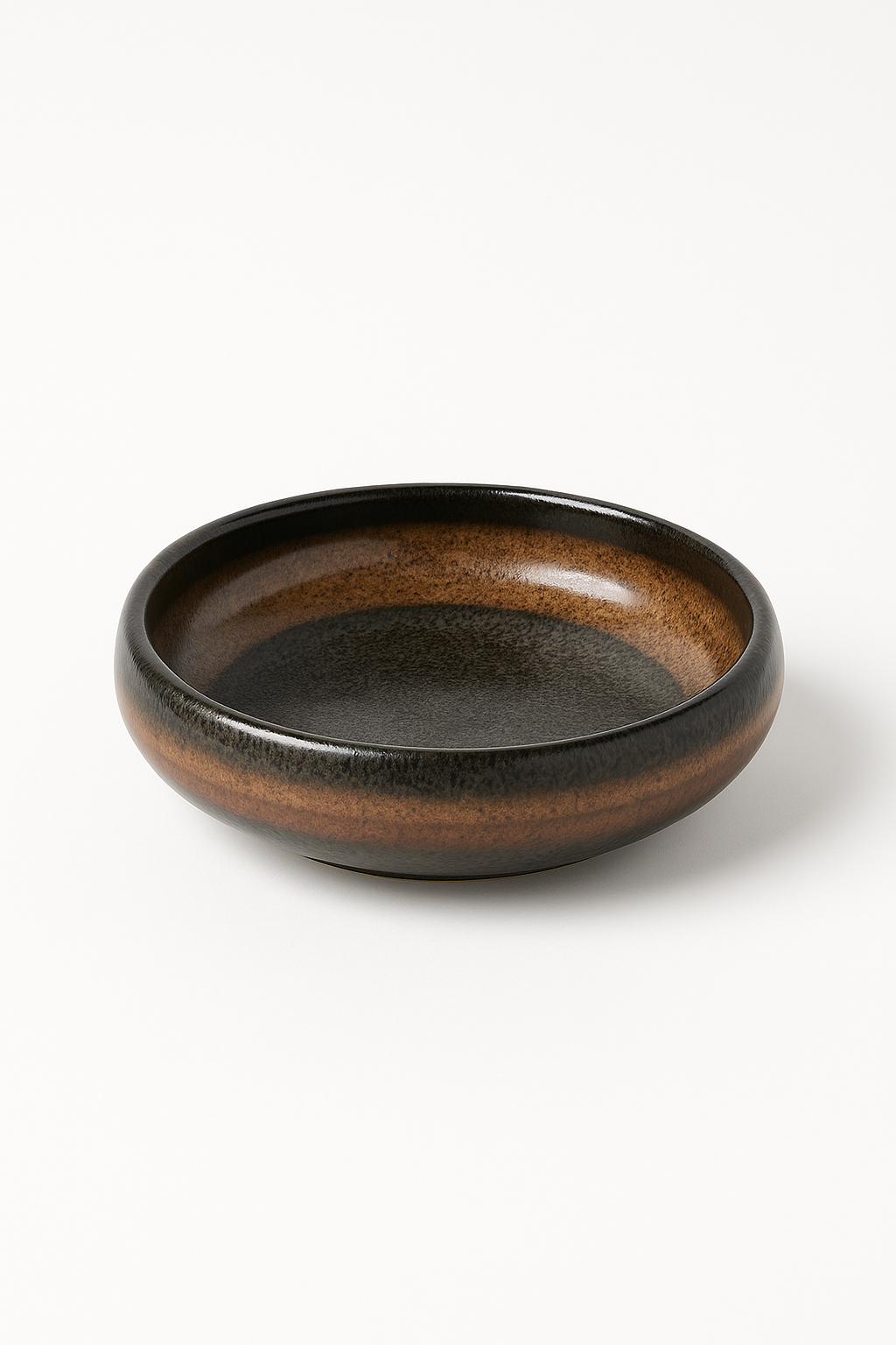 Enamelled Ceramic Plate, Korean Minimalist Style, 6 in