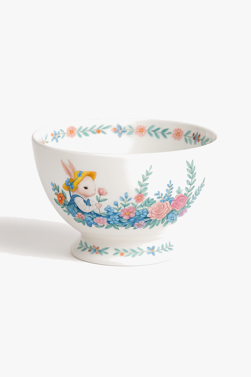 Staged Sweet Country Ceramic Pumpkin & Rabbit Plate