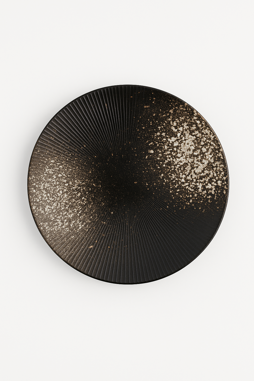 Ceramic plate round Japanese style retro flat pasta