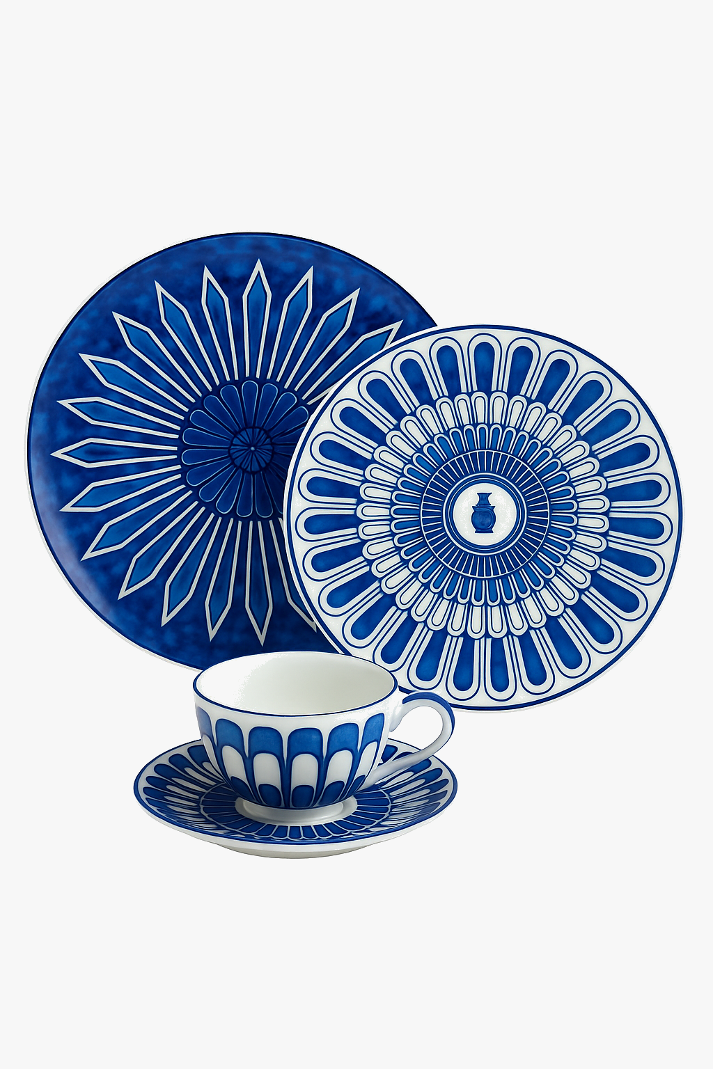 Ceramic European style ceramic base with refined seal motifs