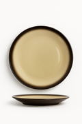 Japanese style ceramic plate cracked glaze for meals