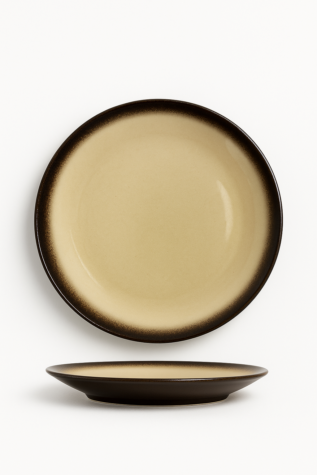 Japanese style ceramic plate cracked glaze for meals