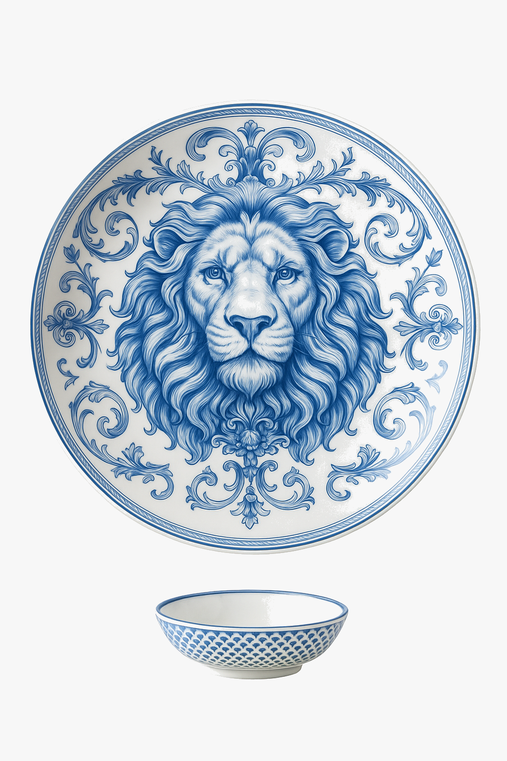 Ceramic decorative plate lion decorative wall pattern