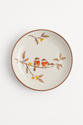 Hand-Painted Floral Japanese Ceramic Dessert Plate, 8 in, Design 1