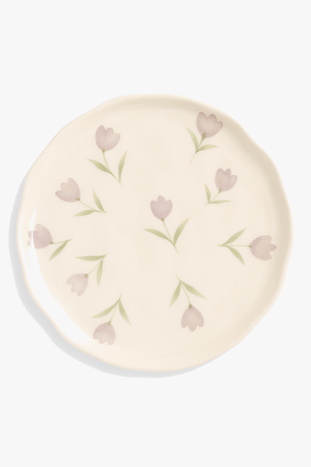 Ceramic plate ceramic style korean pattern floral irregular pattern