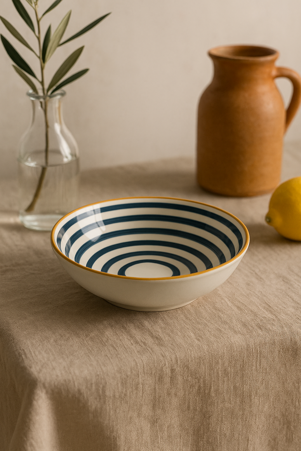 Japanese plate in deep porcelain 18 cm - view 2