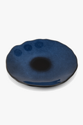 Organic Shell-Shaped Japanese Ceramic Plate, Cat's Eye Blue