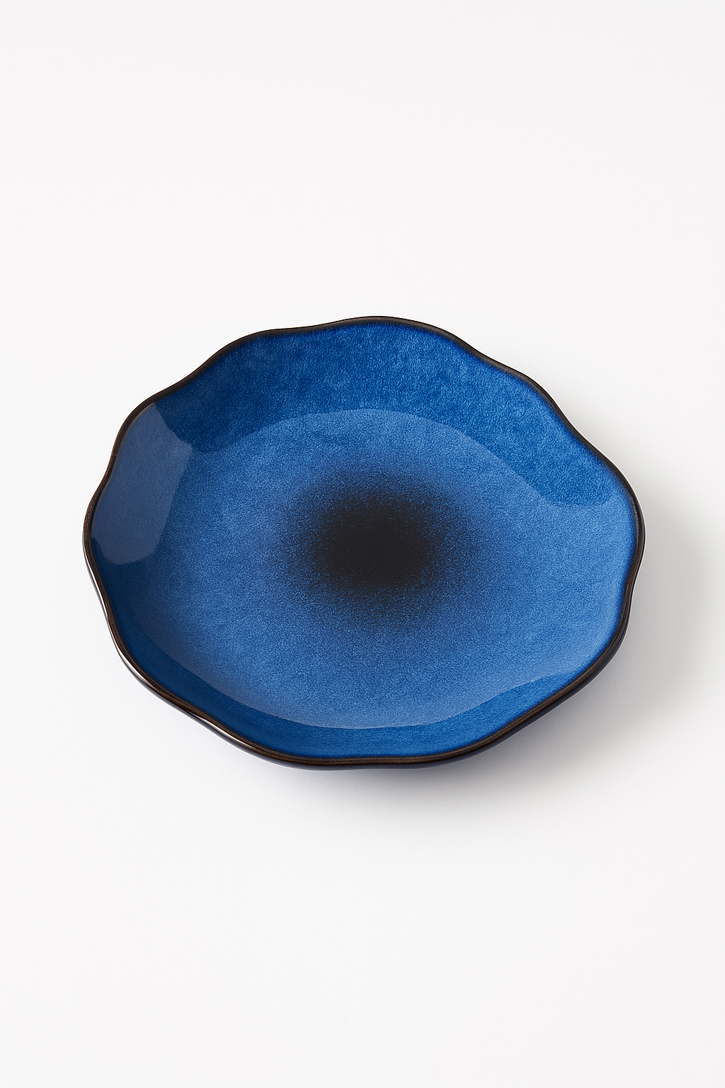 Japanese ceramic plate shape irregular shell