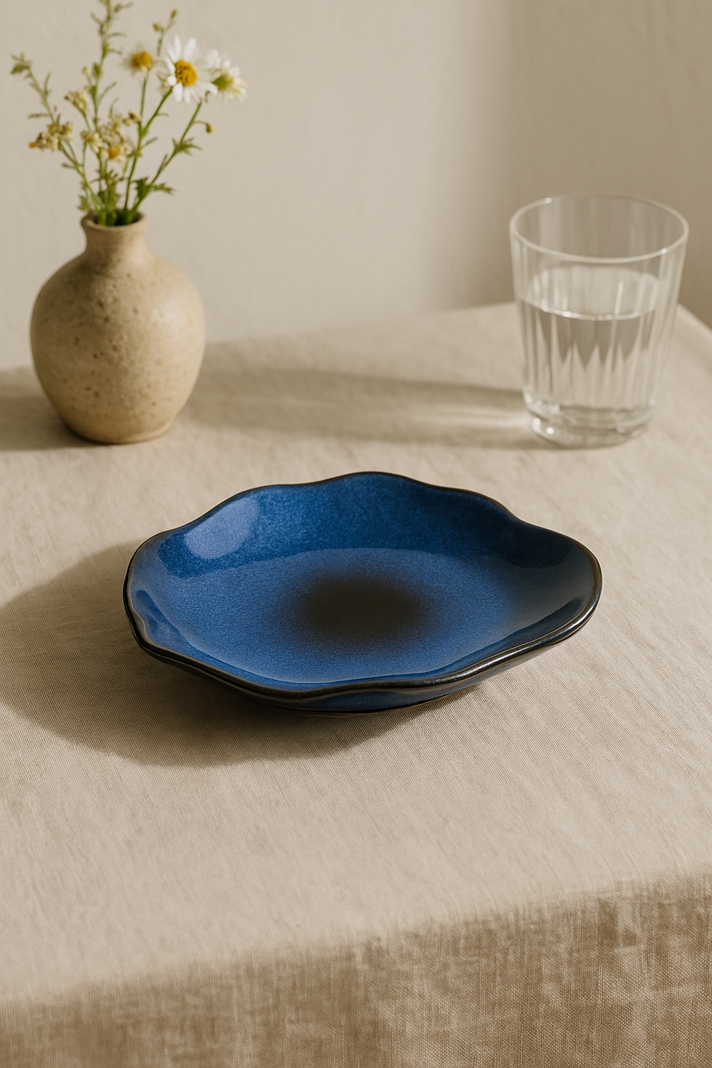 Japanese ceramic plate shape irregular shell - view 2