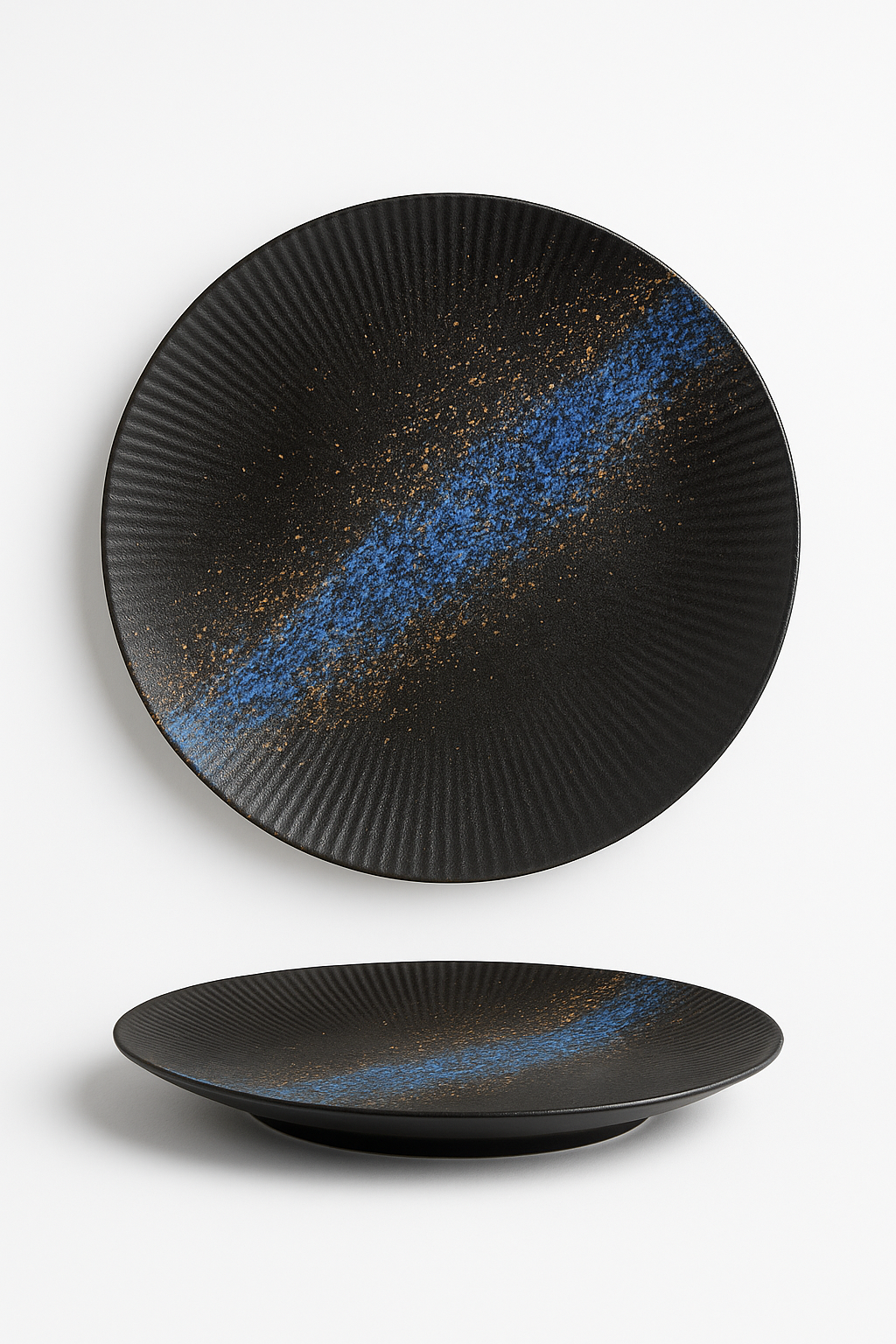 Retro Japanese style ceramic flat plate for potatoes