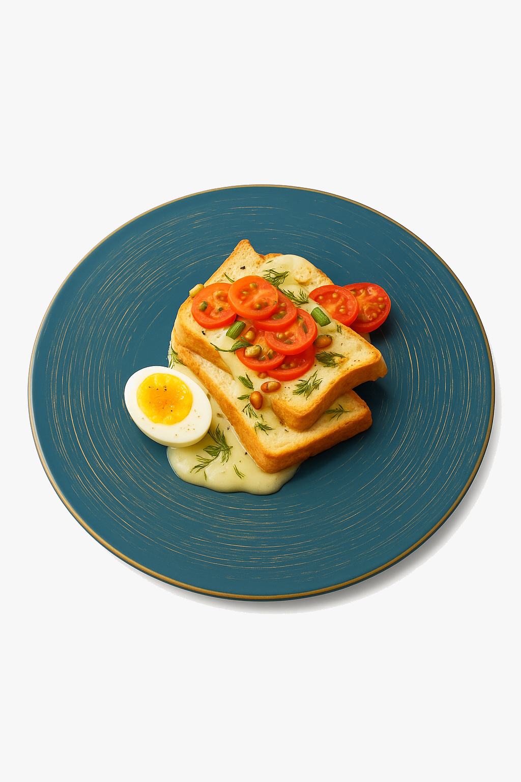 Flat ceramic plate retro style elegant border