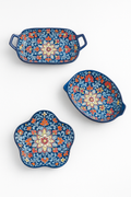 Ceramic fish plate bohemian style double handle kitchen