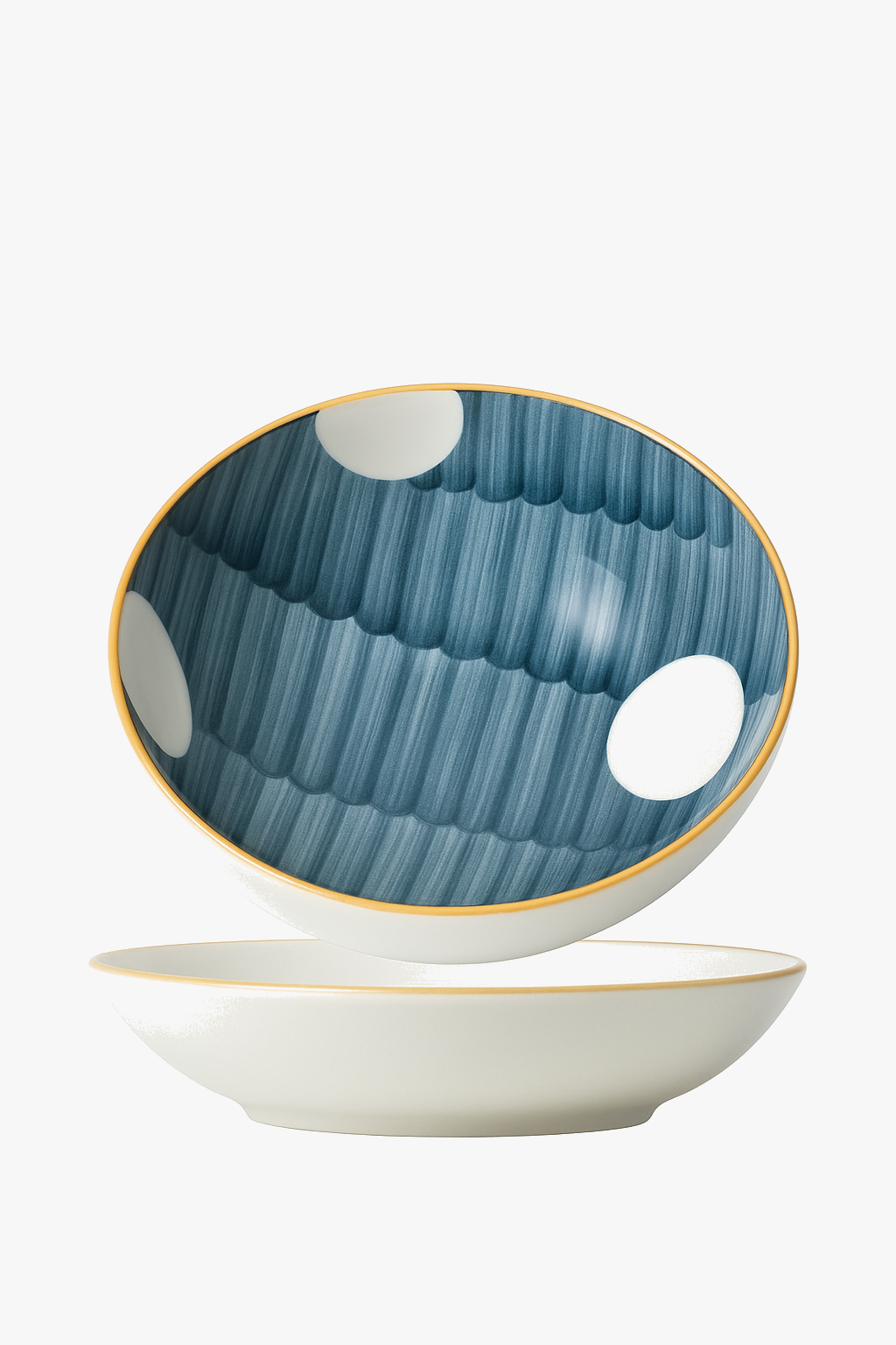 Japanese porcelain plate in hollow style 18 cm soup