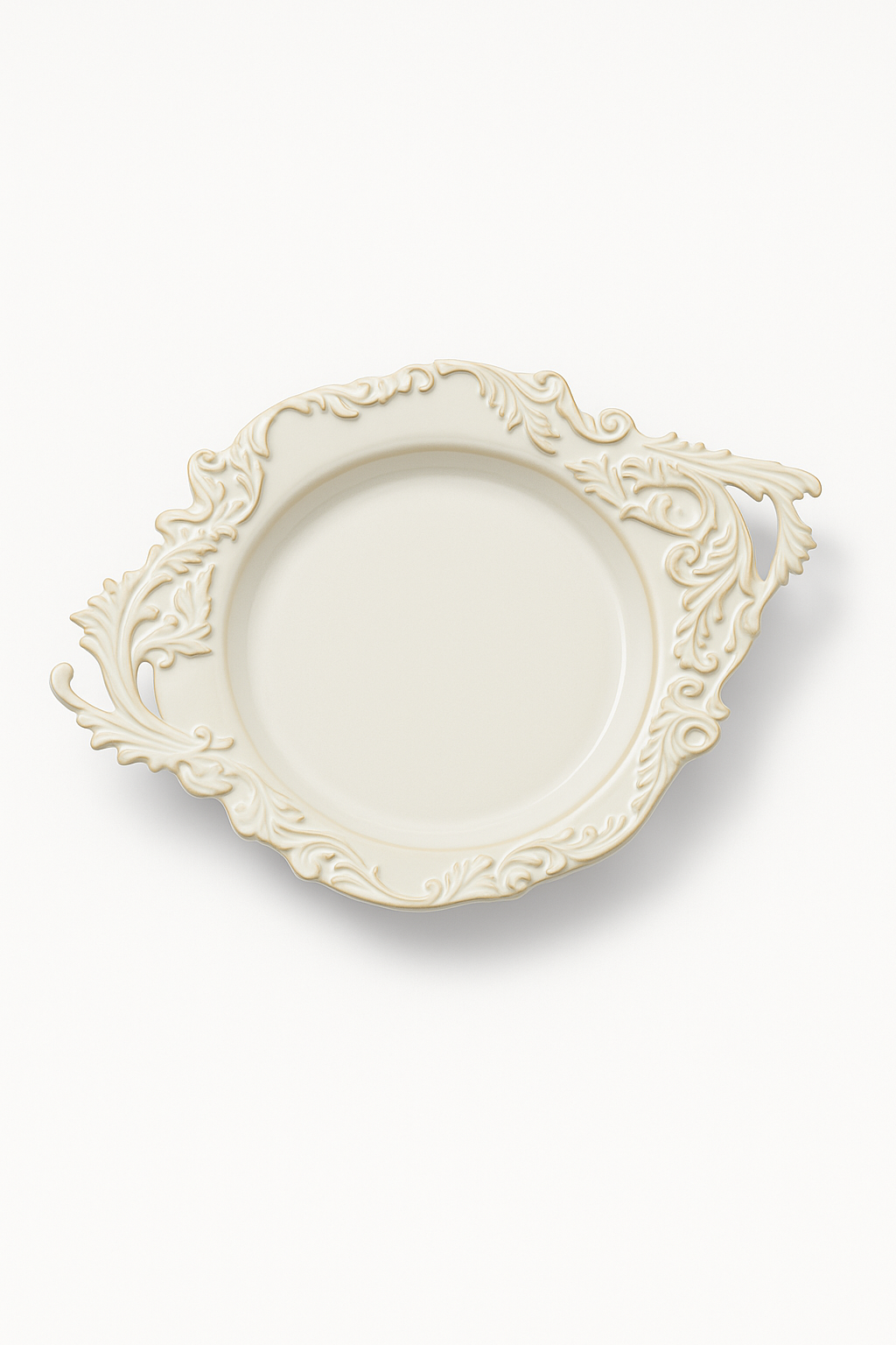 French retro ceramic plate for luxury dessert