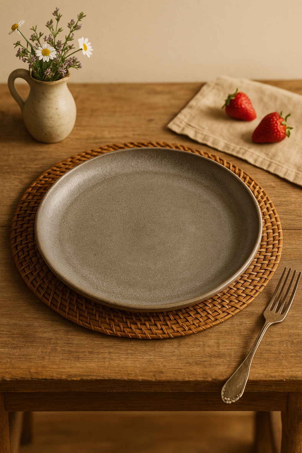 Retro 304 Stainless Steel Plate and Coffee Tray, Design 2 - view 2