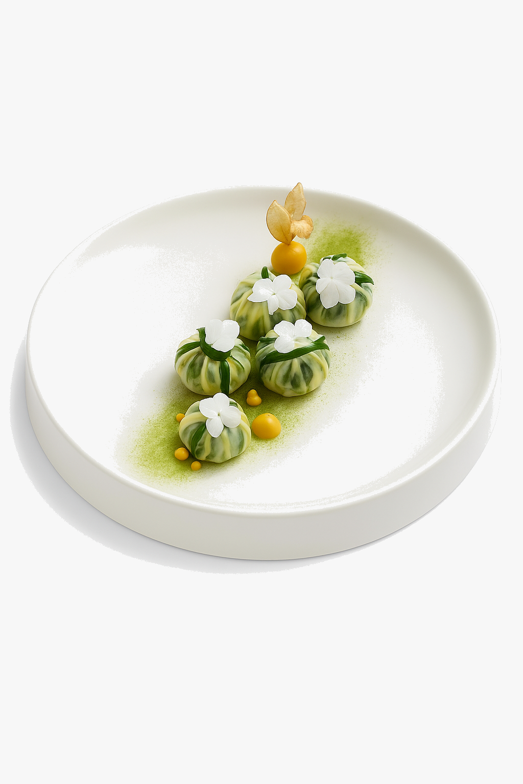 Japanese style round ceramic plates for meals