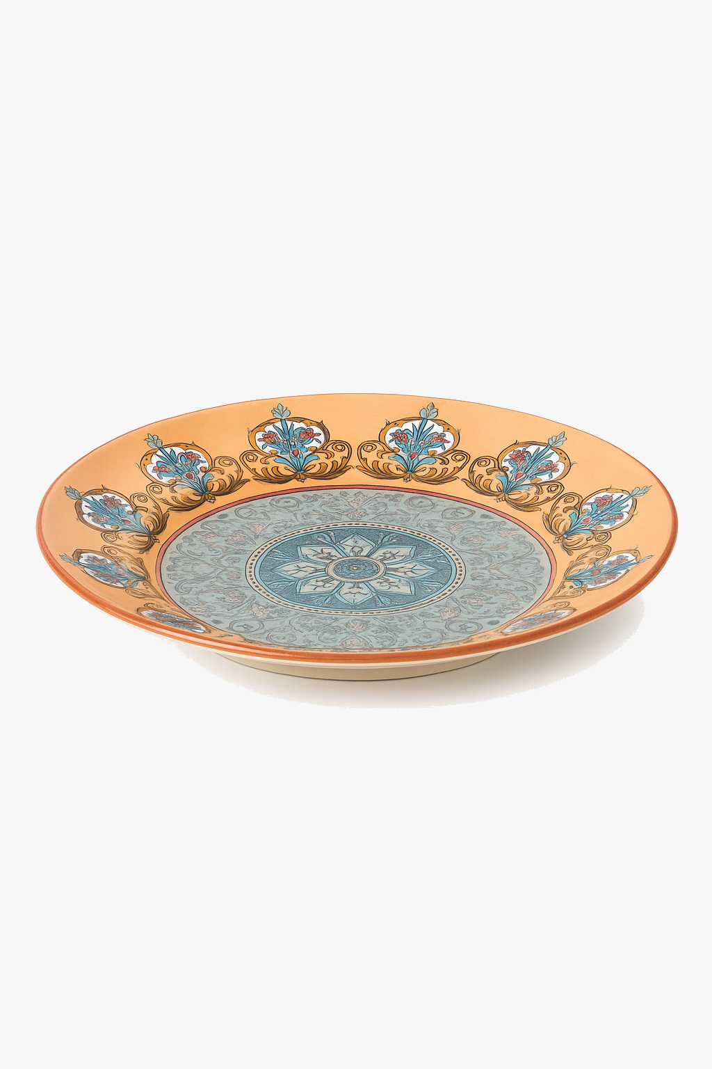 Ceramic plates bohemian style western flat steak restaurant