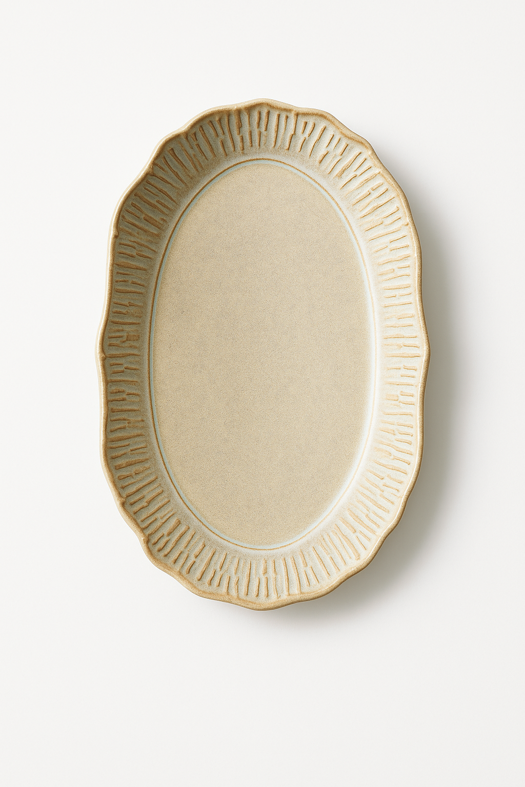 Ceramic flat plates relief retro style restaurant