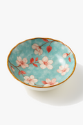 Plated ceramic Japanese style floral motifs