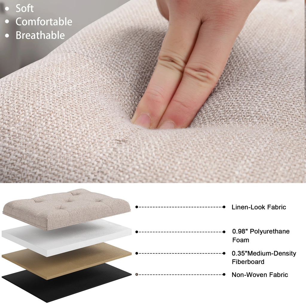 Wooden upholstered entrance bench for footwear and storage - view 5
