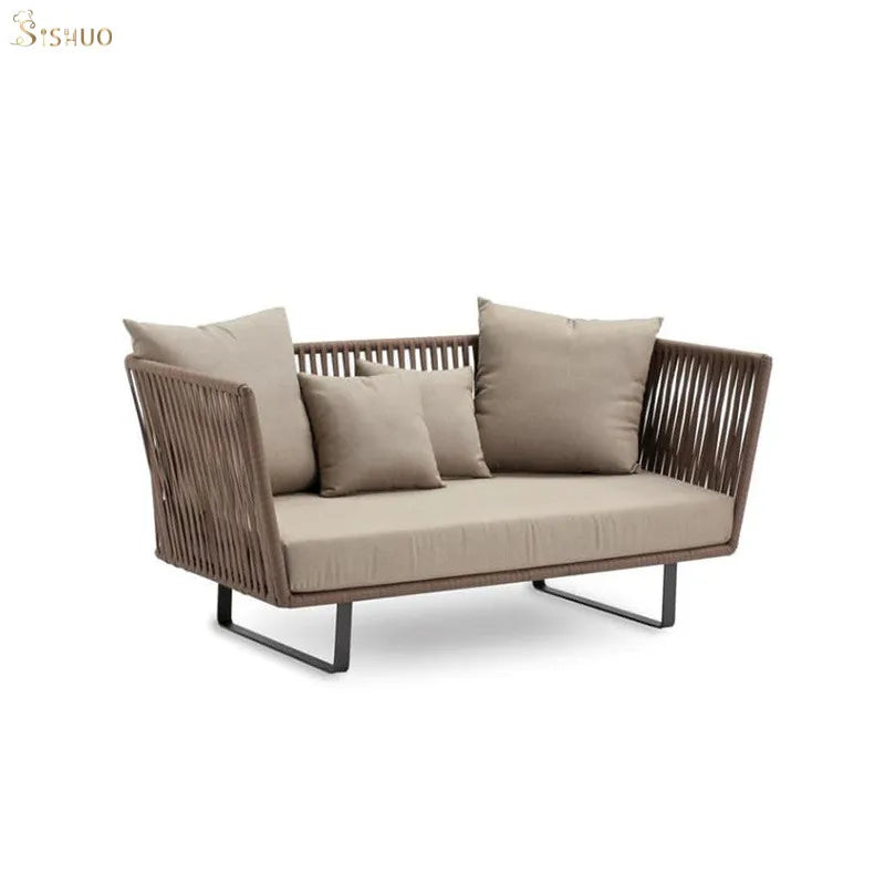 Garden bench corner rattan sofa for outdoors - view 3