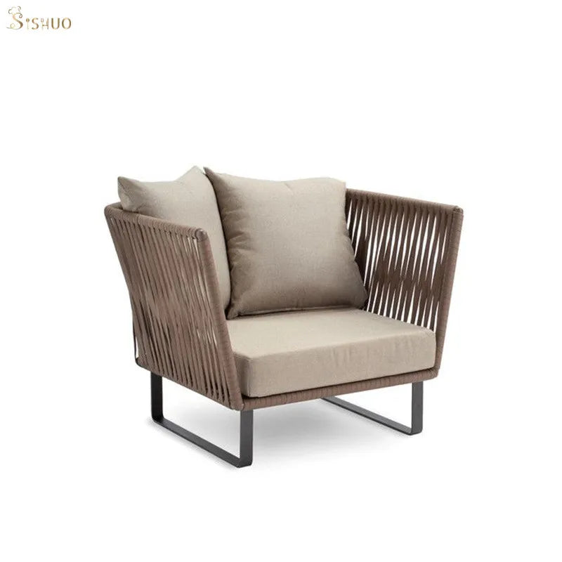 Garden bench corner rattan sofa for outdoors - Chaise