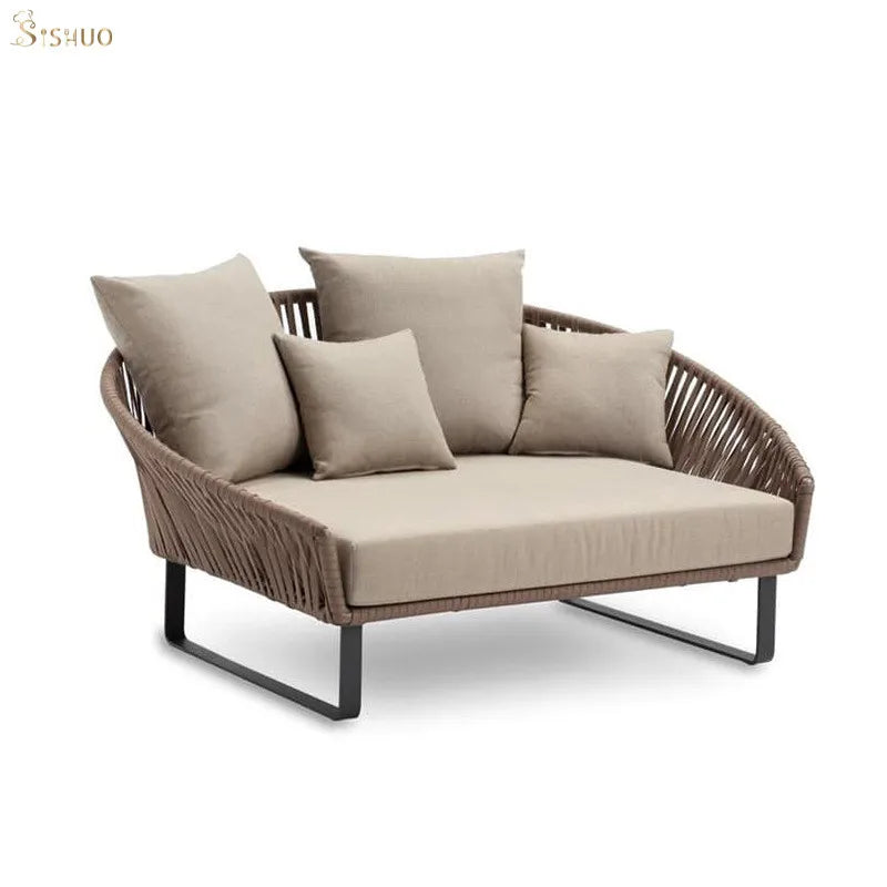 Garden bench corner rattan sofa for outdoors - Lit