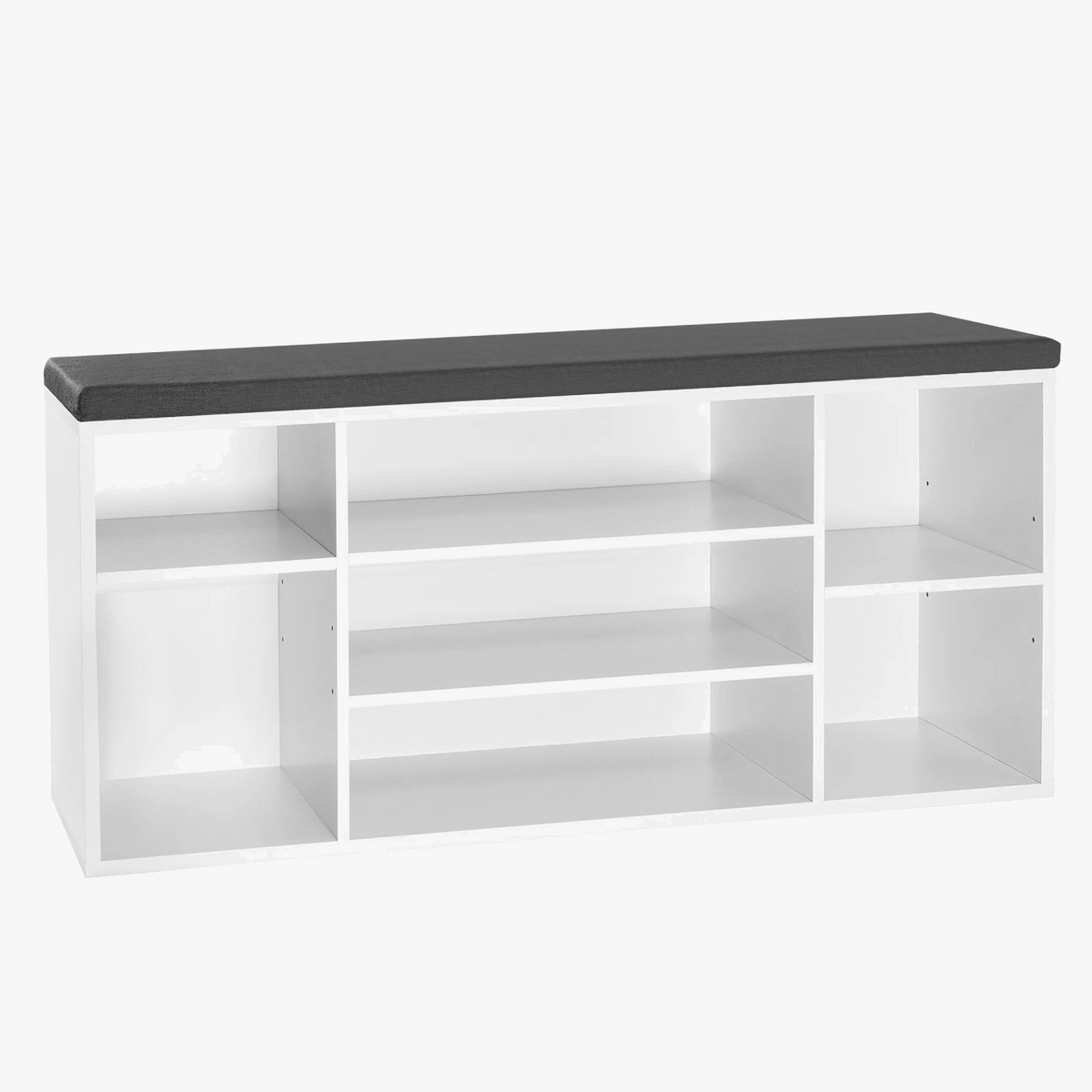 Shoe storage bench with cushion and practical compartments - view 4