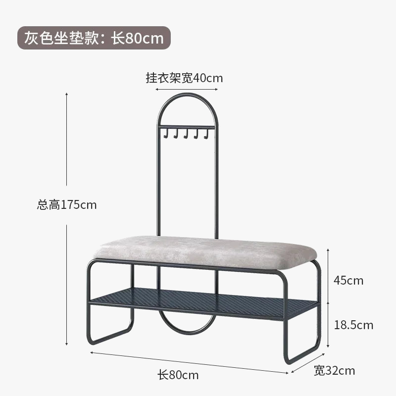Minimalist storage bench for footwear and storage - view 8