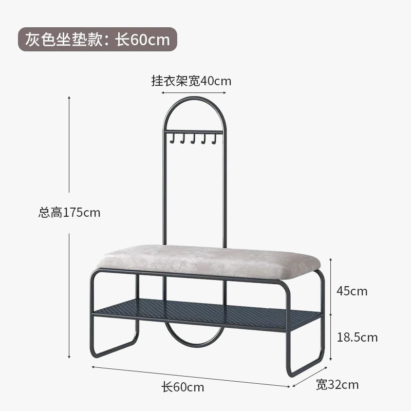 Minimalist storage bench for footwear and storage - view 9