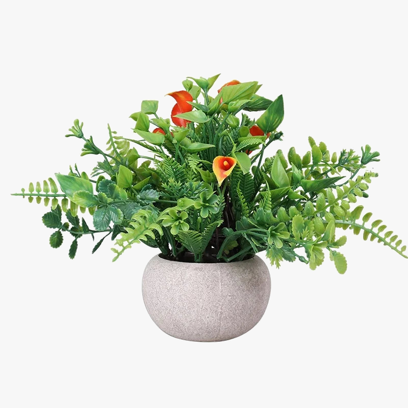 Beautiful artificial bonsai tulips for interior decoration