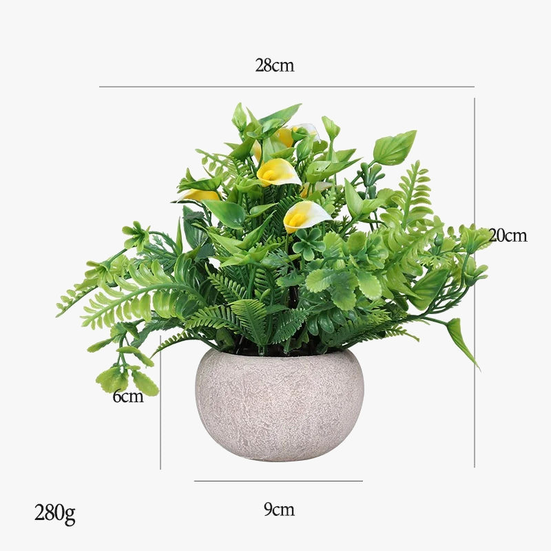 Beautiful artificial bonsai tulips for interior decoration - view 3