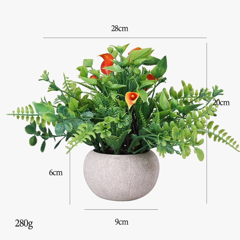 Beautiful artificial bonsai tulips for interior decoration - view 5