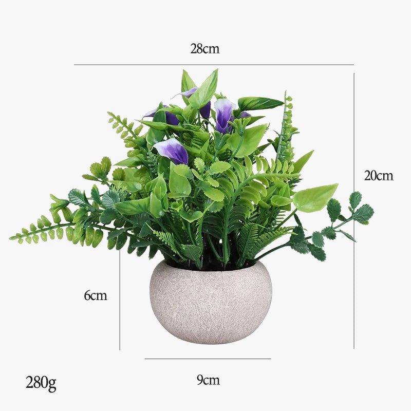 Beautiful artificial bonsai tulips for interior decoration - view 6