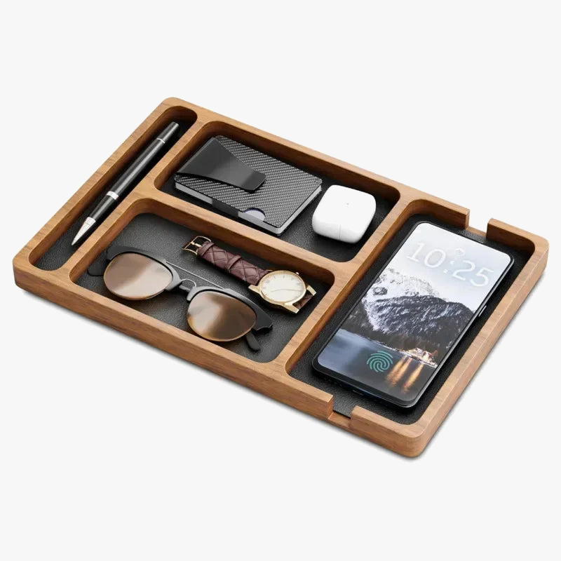 Wooden storage box for office and accessories - view 5