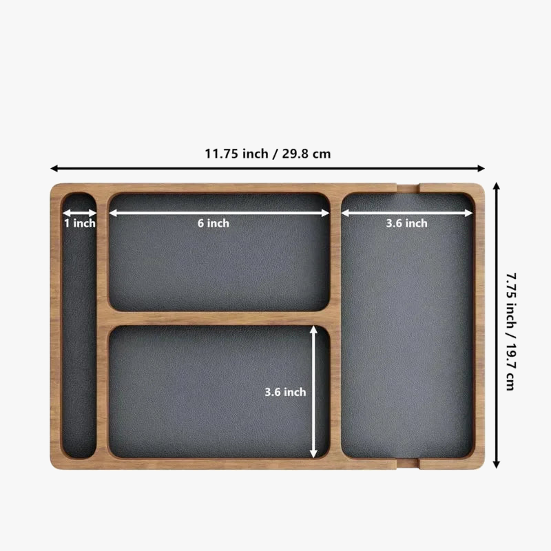 Wooden storage box for office and accessories - view 6