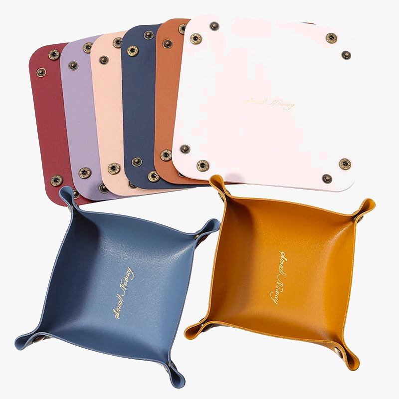 Leather Desk Storage Box, Multicolor Palette - view 4