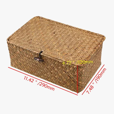 Woven rattan storage box for various items - view 7