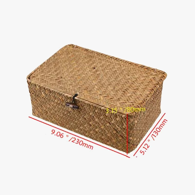 Woven rattan storage box for various items - view 9