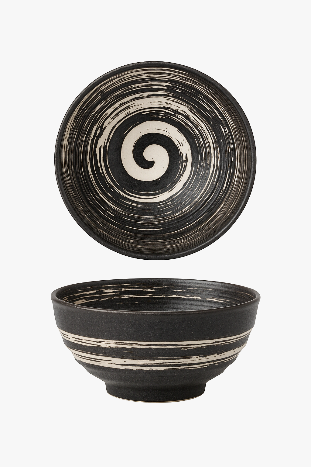 Ceramic bowl Japanese horn 45 inches craft design