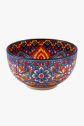 Ceramic bowl hand painted ethnic style versatile kitchen