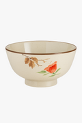 Retro Asian ceramic bowl floral pattern soup rice