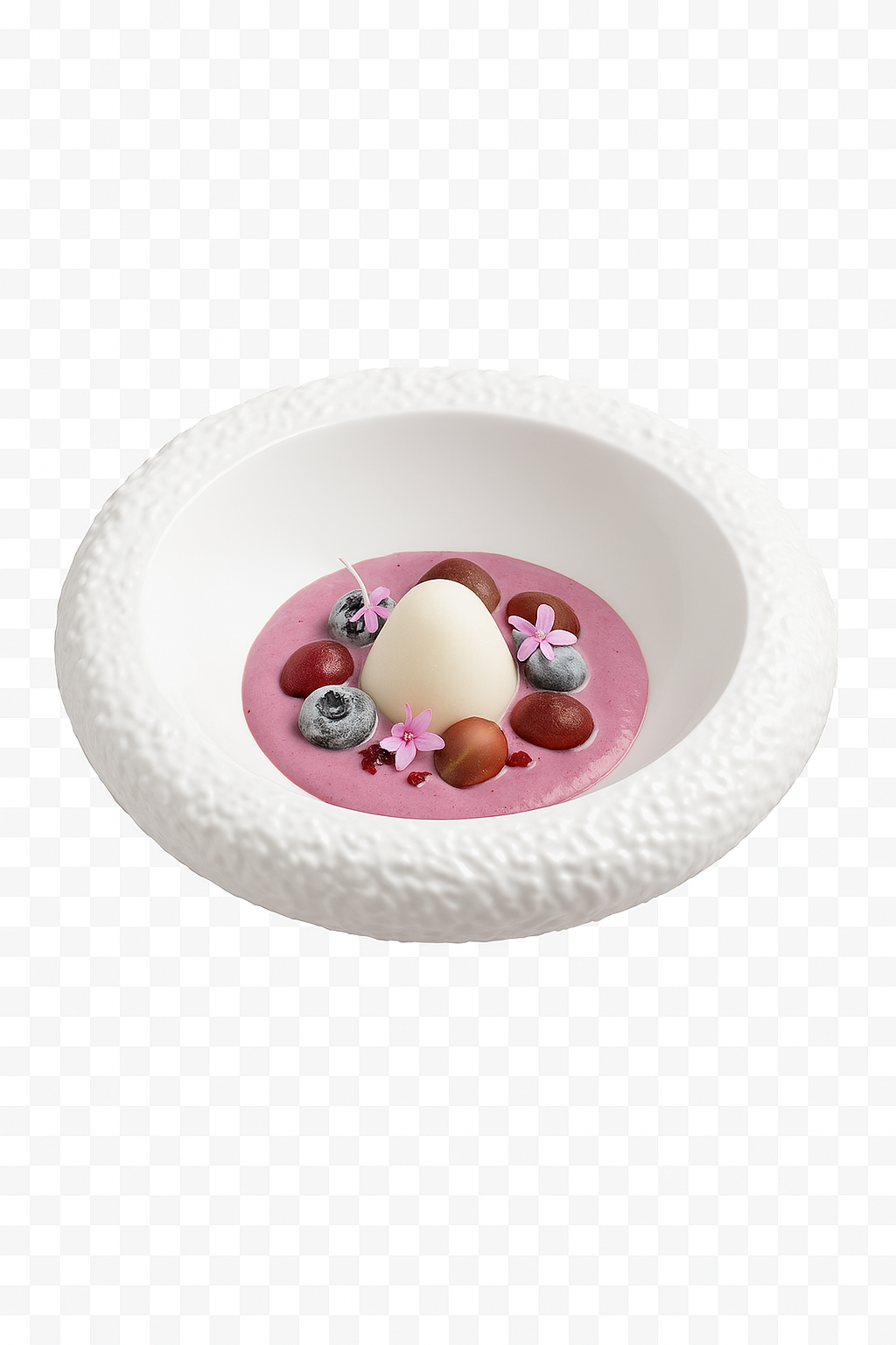 Double wall ceramic bowl texture rock mineral style