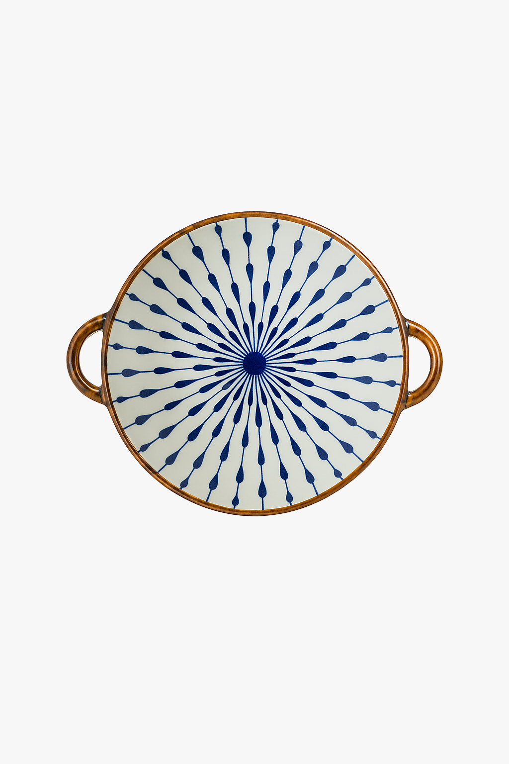 Japanese ceramic bowl 12 5 cm floral pattern