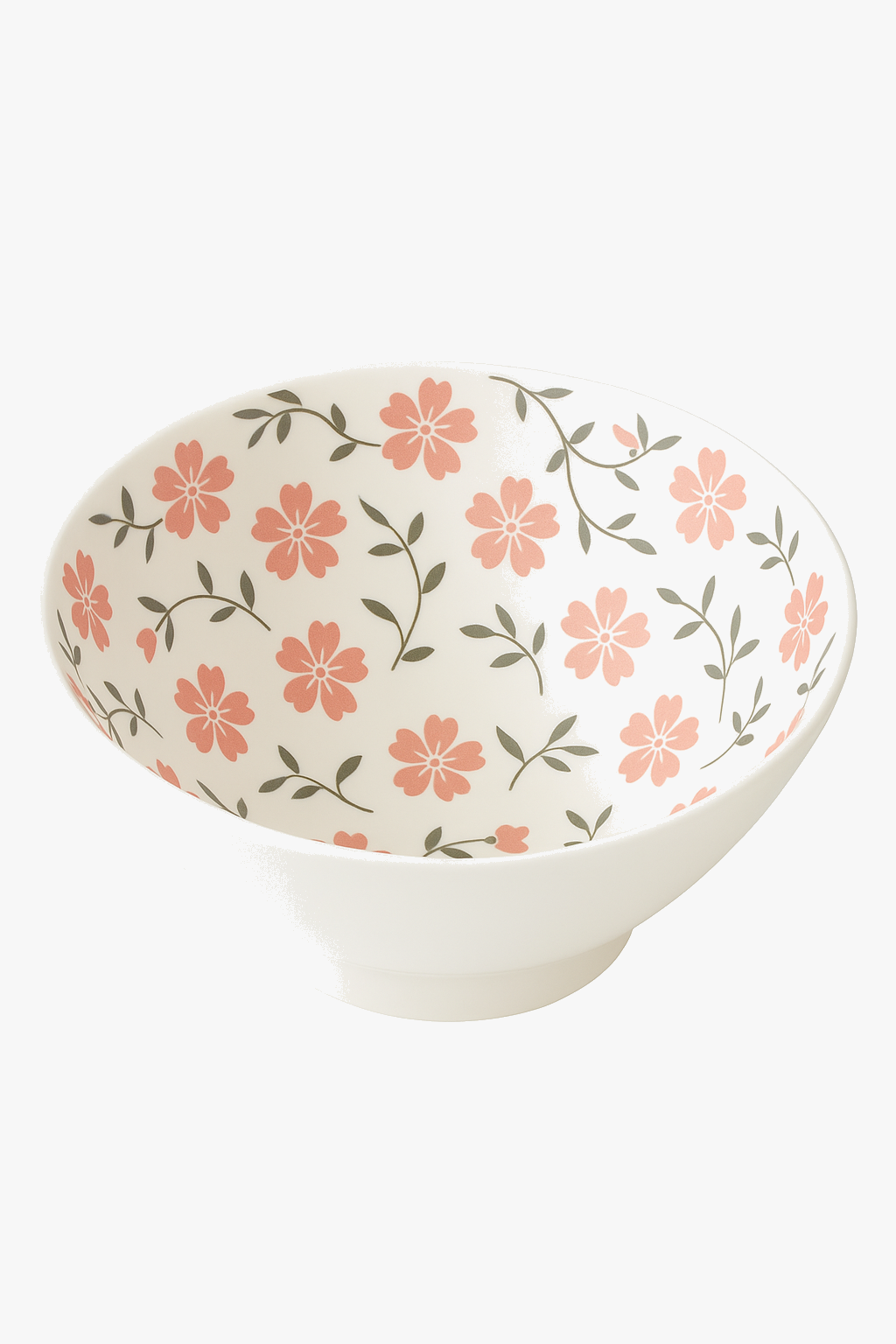 Bol ramen ceramic Japanese floral pattern 1 2l