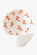 Japanese Ceramic Ramen Bowl with Delicate Floral Pattern, 1.2 L