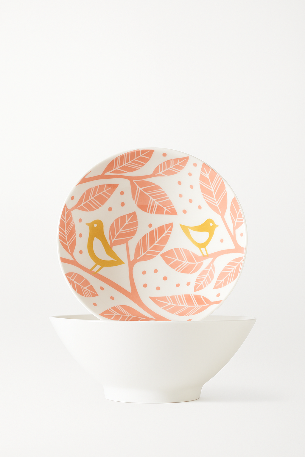 Japanese Ceramic Ramen Bowl with Floral Pattern, 1.2 L, Style Two