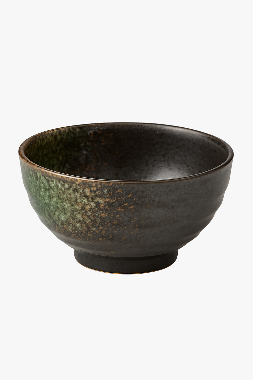 Original Japanese horn style ceramic rice bowl